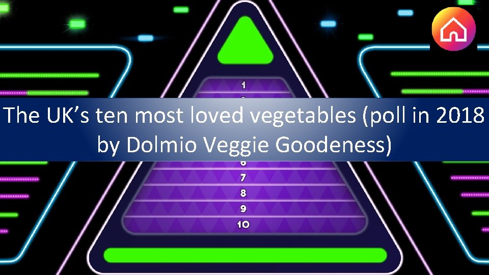 The UK’s ten most loved vegetables (poll in 2018 by Dolmio Veggie Goodeness) 