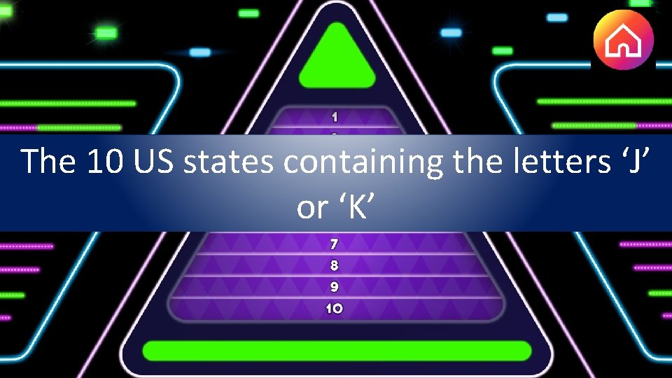 The 10 US states containing the letters ‘J’ or ‘K’ 