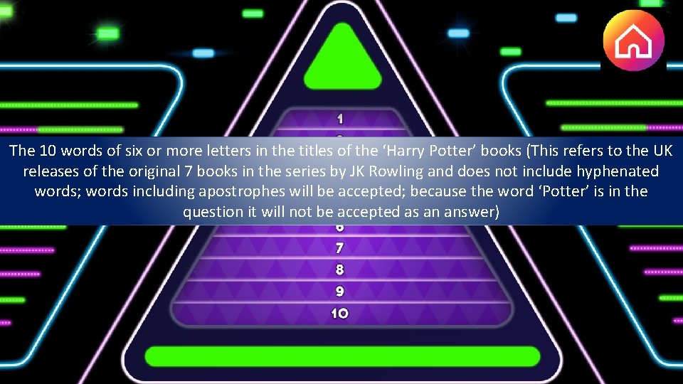 The 10 words of six or more letters in the titles of the ‘Harry