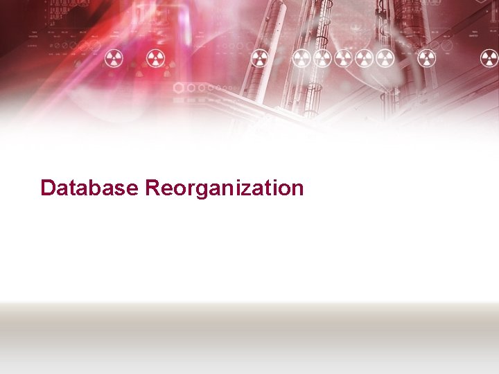 Database Reorganization 