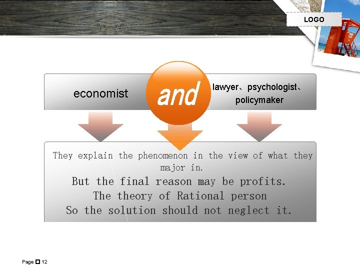 LOGO economist lawyer、psychologist、 policymaker They explain the phenomenon in the view of what they