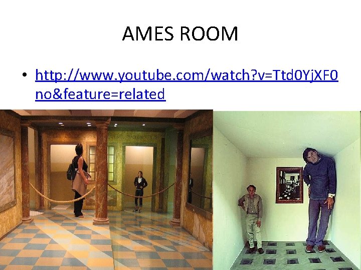 AMES ROOM • http: //www. youtube. com/watch? v=Ttd 0 Yj. XF 0 no&feature=related 