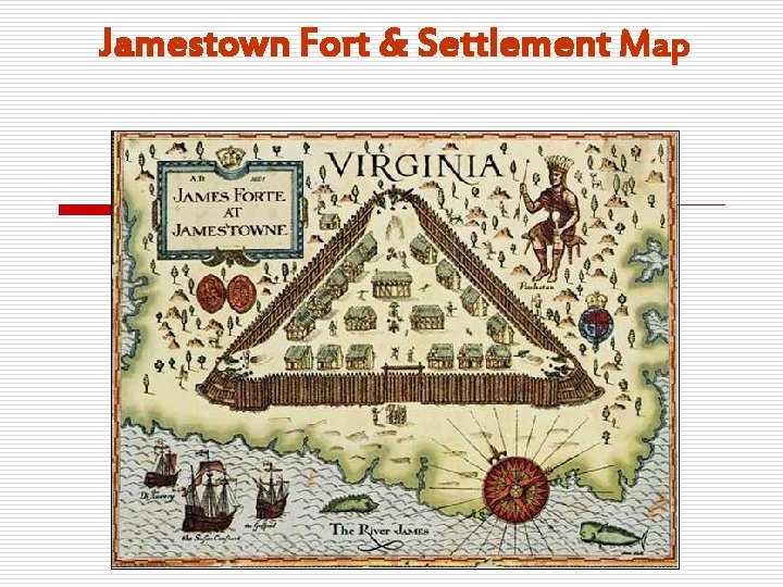 Jamestown Fort & Settlement Map 