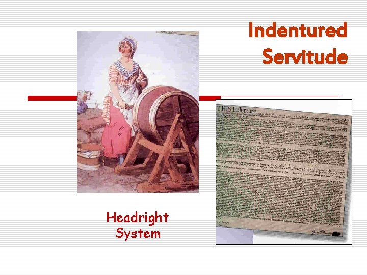 Indentured Servitude Headright System 
