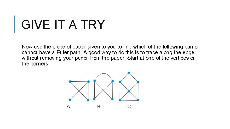 GIVE IT A TRY Now use the piece of paper given to you to