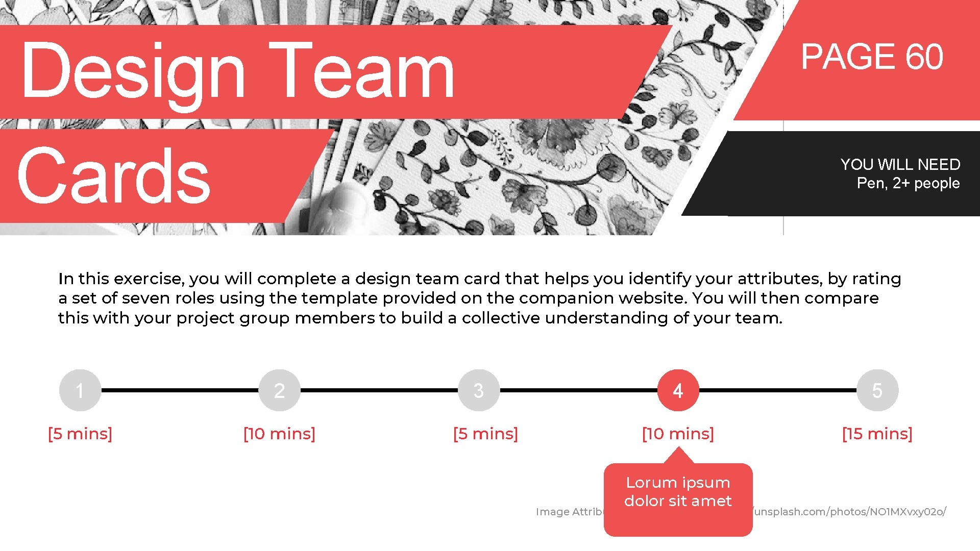 Design Team Cards PAGE 60 YOU WILL NEED Pen, 2+ people In this exercise,