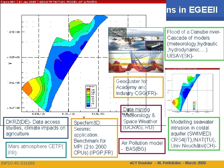 Earth Science Applications in EGEEII Enabling Grids for E-scienc. E Flood of a Danube