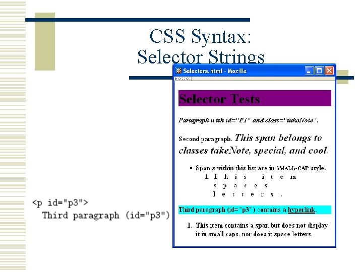 CSS Syntax: Selector Strings 