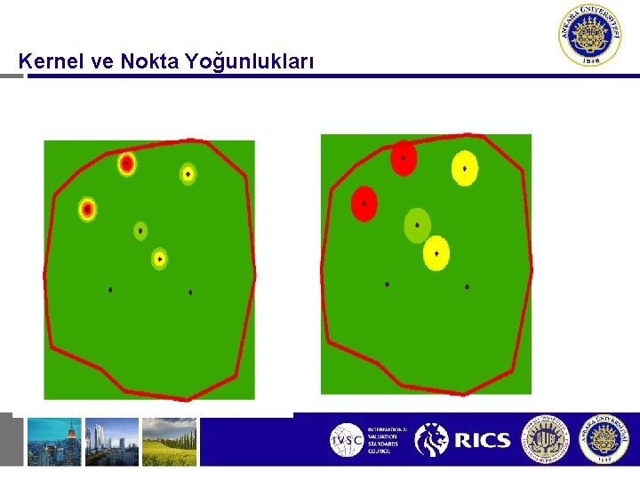 Kernel ve Nokta Yoğunlukları Kernel Yoğunluk Nokta Yoğunluk 