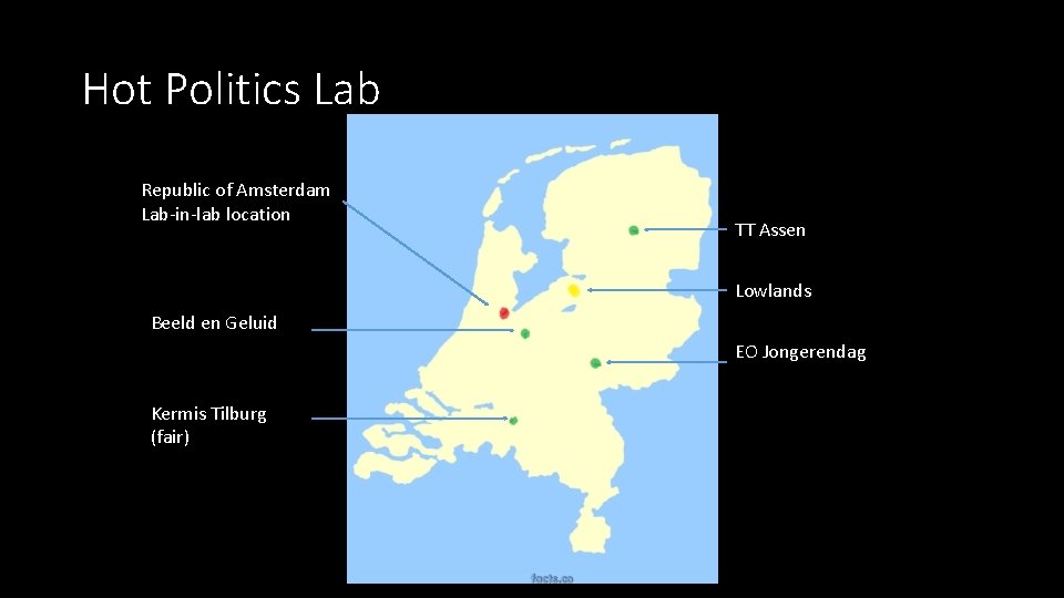 Hot Politics Lab Republic of Amsterdam Lab-in-lab location TT Assen Lowlands Beeld en Geluid