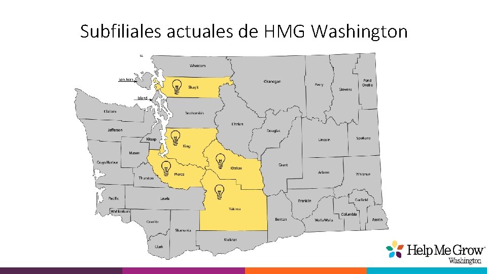 Subfiliales actuales de HMG Washington 