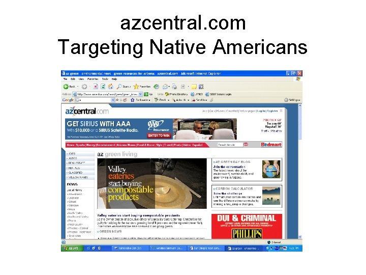azcentral. com Targeting Native Americans 