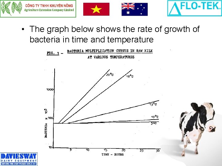  • The graph below shows the rate of growth of bacteria in time