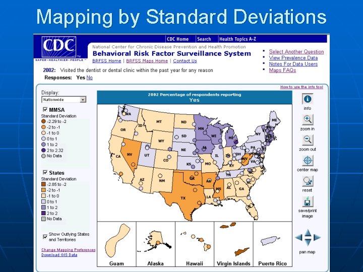 Mapping by Standard Deviations 