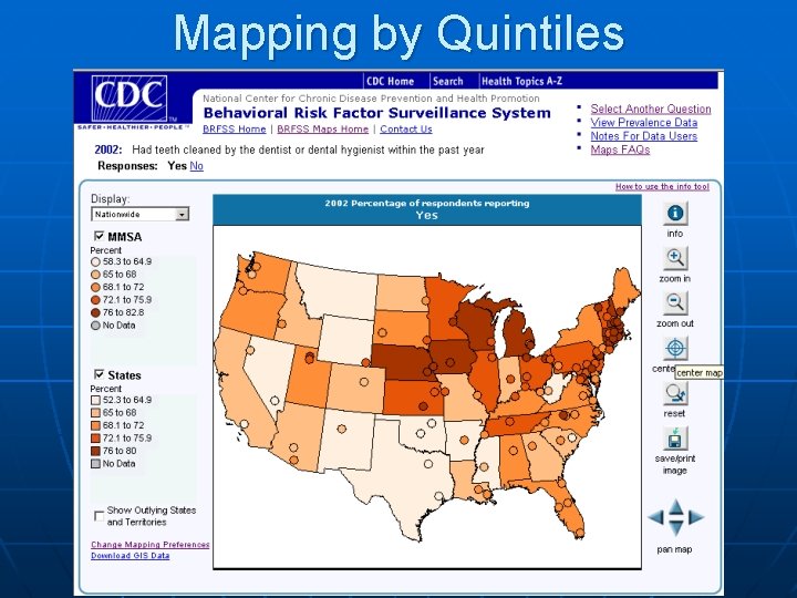 Mapping by Quintiles 