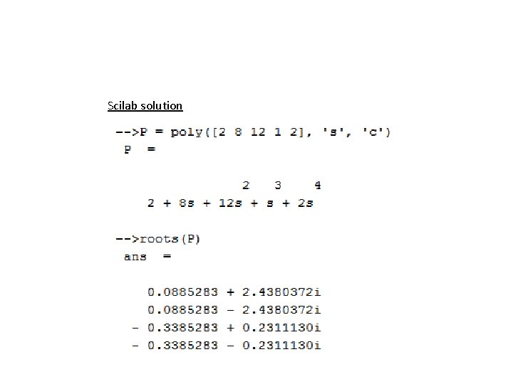 Scilab solution 