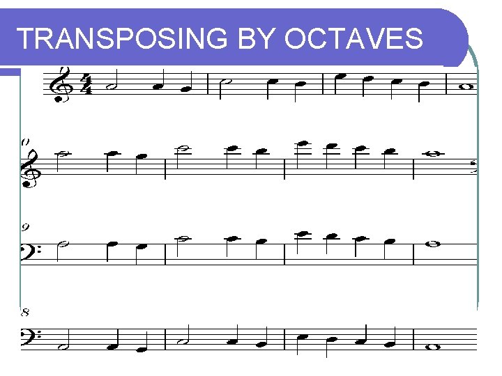 TRANSPOSING BY OCTAVES 