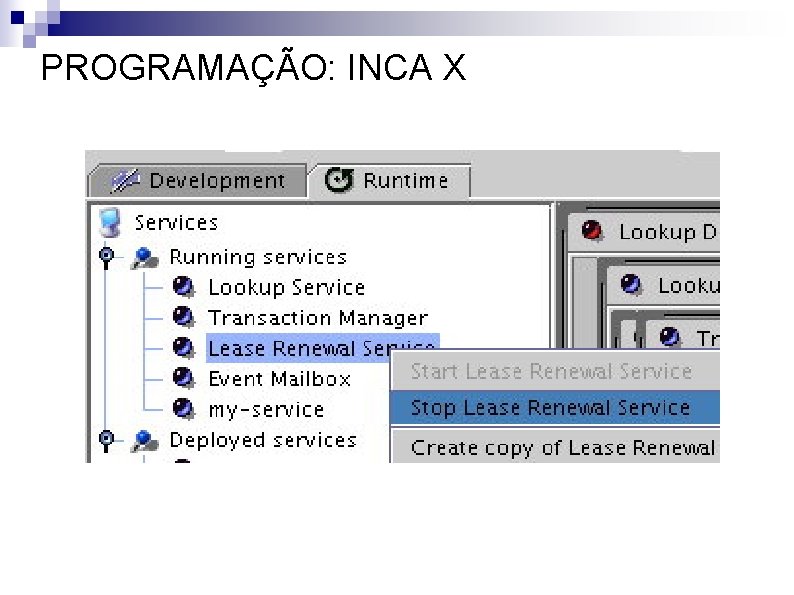 PROGRAMAÇÃO: INCA X 