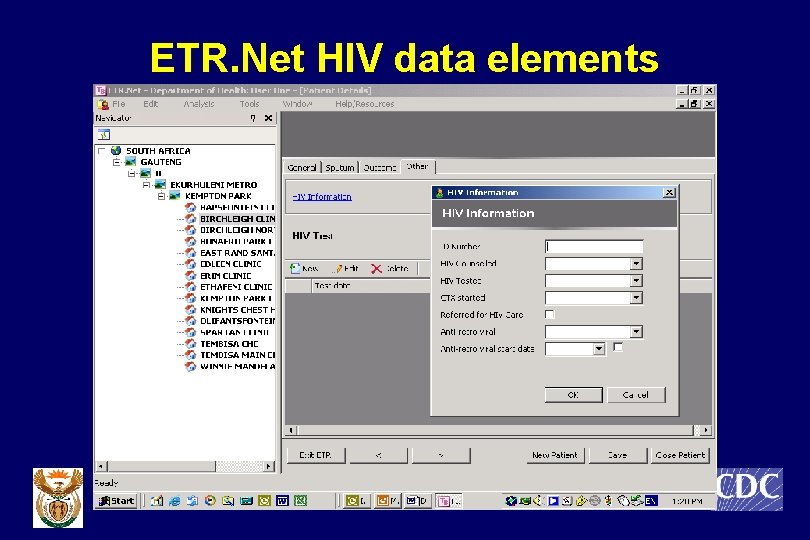 ETR. Net HIV data elements 