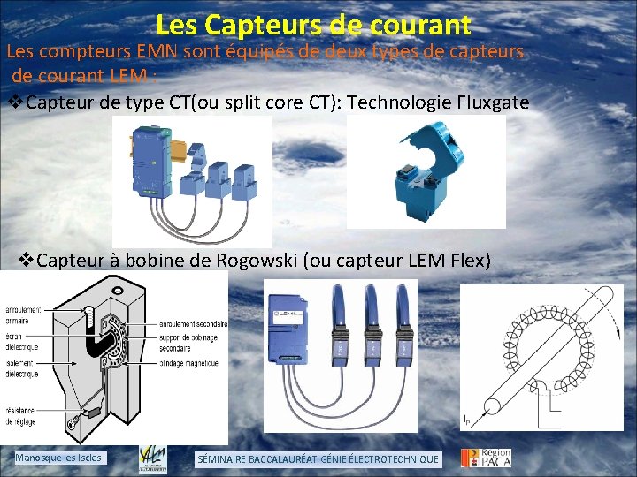 Les Capteurs de courant Les compteurs EMN sont équipés de deux types de capteurs