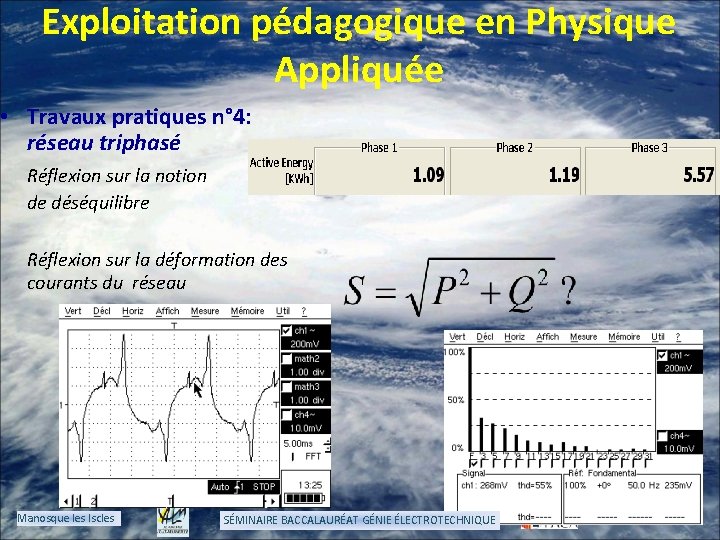 Exploitation pédagogique en Physique Appliquée • Travaux pratiques n° 4: réseau triphasé Réflexion sur