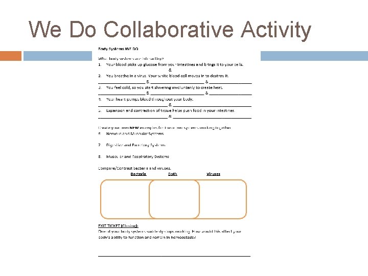 We Do Collaborative Activity 