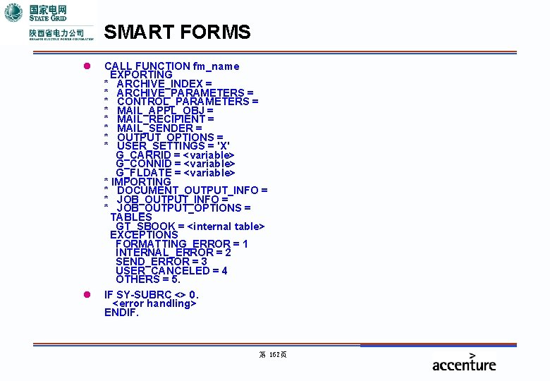 SMART FORMS l l CALL FUNCTION fm_name EXPORTING * ARCHIVE_INDEX = * ARCHIVE_PARAMETERS =