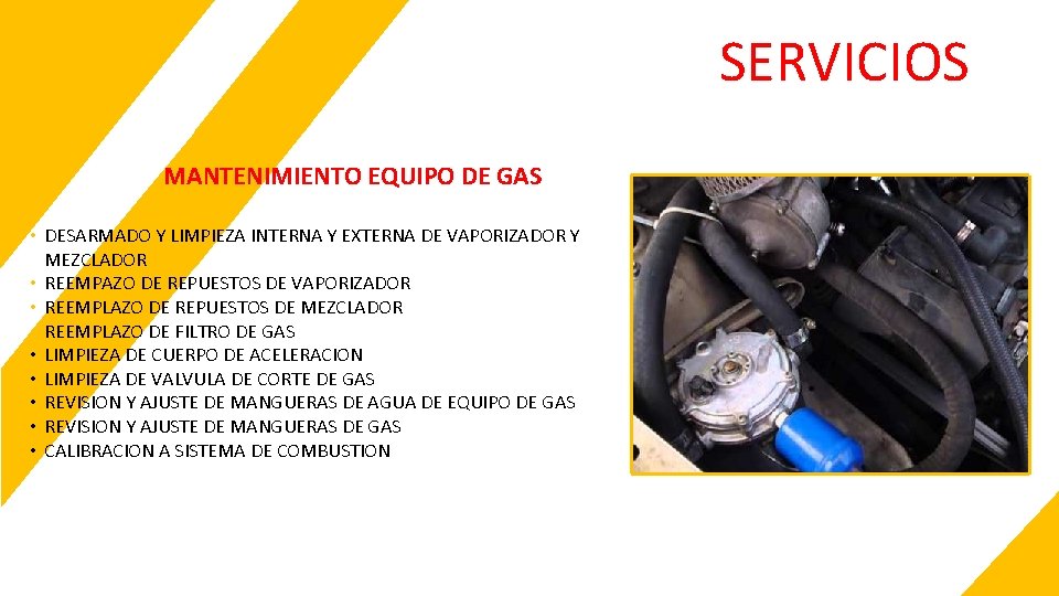 SERVICIOS MANTENIMIENTO EQUIPO DE GAS • DESARMADO Y LIMPIEZA INTERNA Y EXTERNA DE VAPORIZADOR
