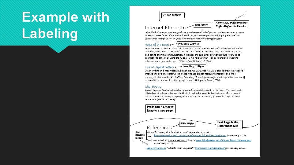 Example with Labeling 