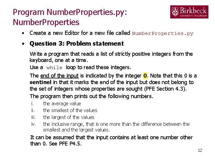 Program Number. Properties. py: Number. Properties • Create a new Editor for a new