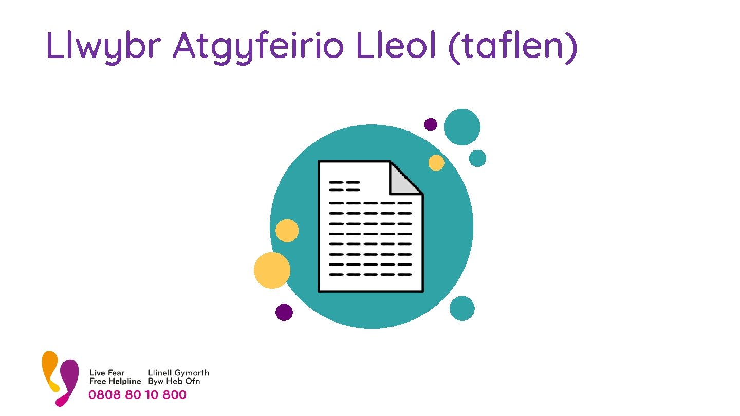 Llwybr Atgyfeirio Lleol (taflen) 