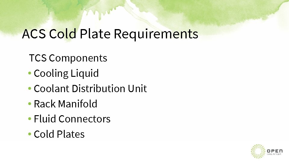 ACS Cold Plate Introduction Jessica Gullbrand Cold Plate