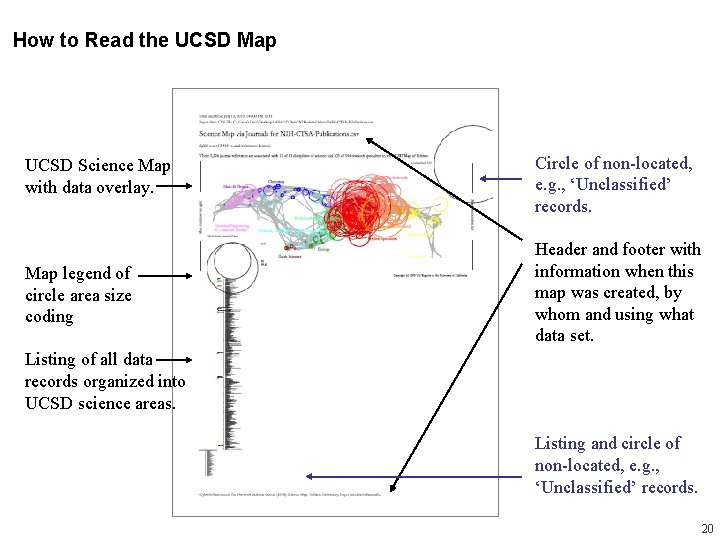 How to Read the UCSD Map UCSD Science Map with data overlay. Circle of How to Read the UCSD Map UCSD Science Map with data overlay. Circle of
