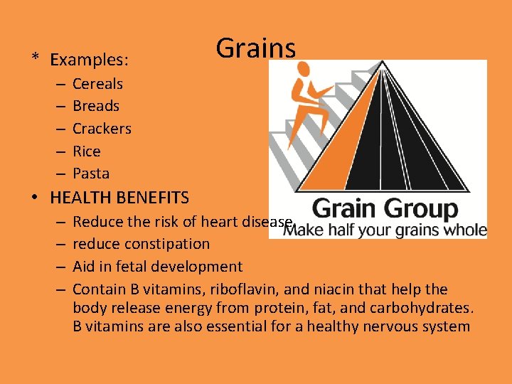 Examples Grains Cereals Breads Crackers Rice Pasta HEALTH