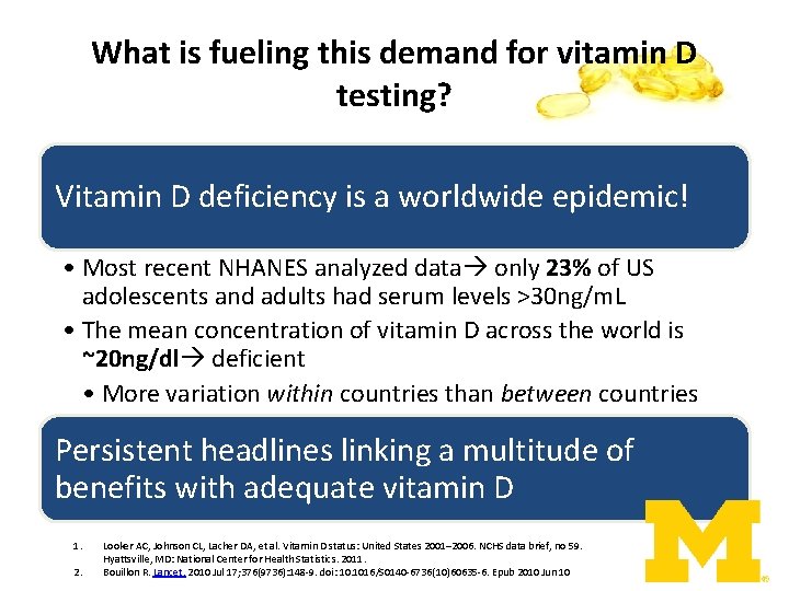 What is fueling this demand for vitamin D testing? Vitamin D deficiency is a