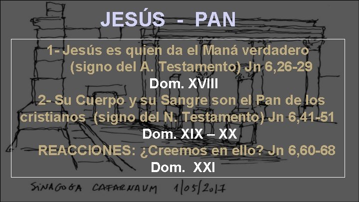JESÚS - PAN 1 - Jesús es quien da el Maná verdadero (signo del