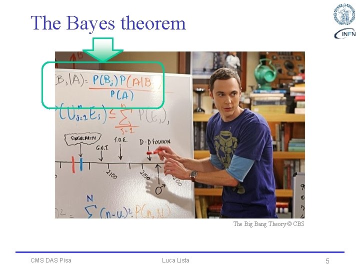 The Bayes theorem The Big Bang Theory © CBS CMS DAS Pisa Luca Lista