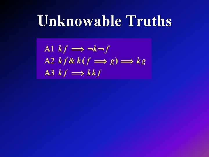 Unknowable Truths 