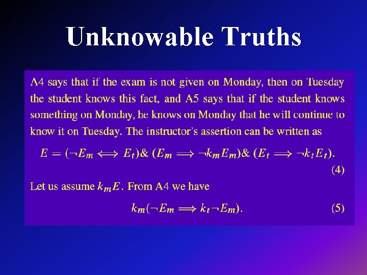 Unknowable Truths 
