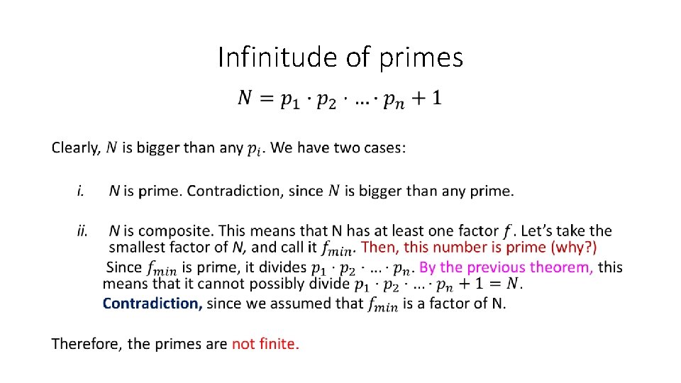 Infinitude of primes • 