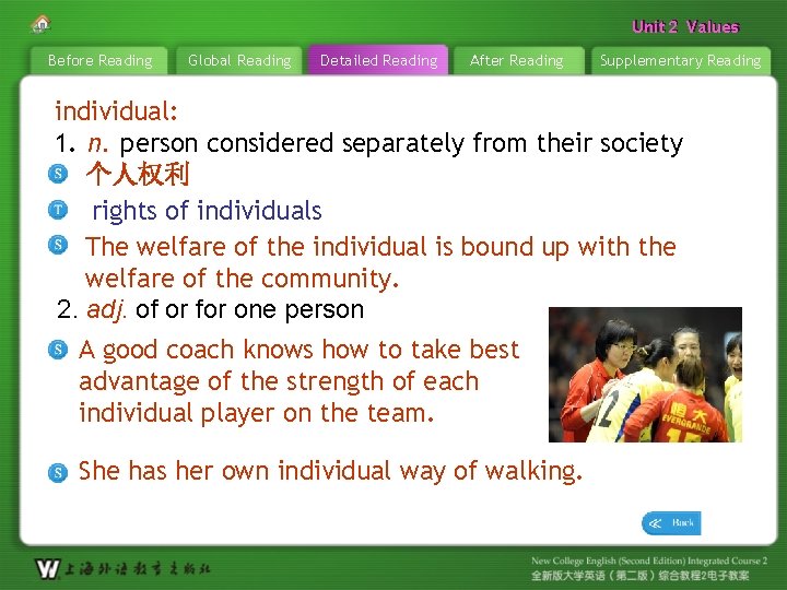 Unit 22 Values Unit Before Reading Global Reading Detailed Reading After Reading Supplementary Reading