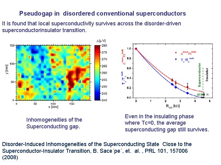 Pseudogap in disordered conventional superconductors It is found that local superconductivity survives across the