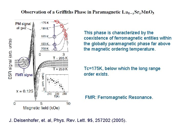 This phase is characterized by the coexistence of ferromagnetic entities within the globally paramagnetic