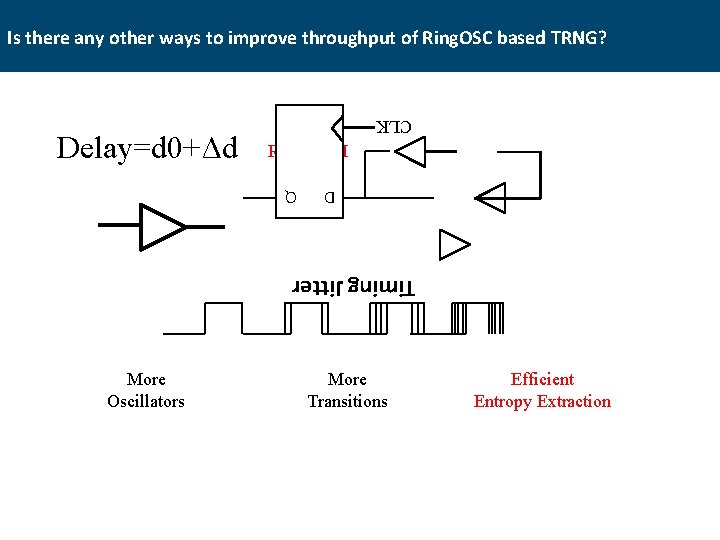 Is there any other ways to improve throughput of Ring. OSC based TRNG? CLK