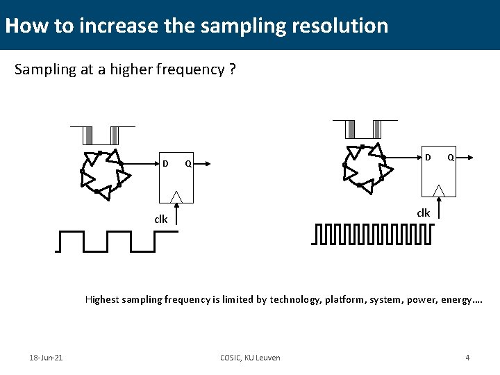 How to increase the sampling resolution Sampling at a higher frequency ? D D