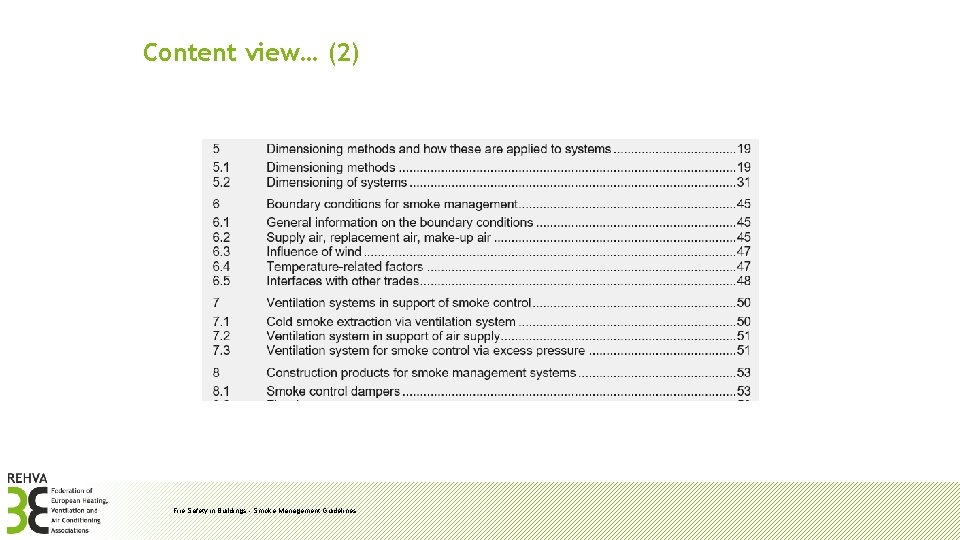 Content view… (2) Fire Safety in Buildings - Smoke Management Guidelines 