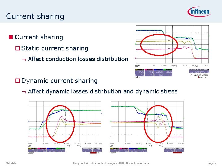 Current sharing o Static current sharing ¬ Affect conduction losses distribution o Dynamic current