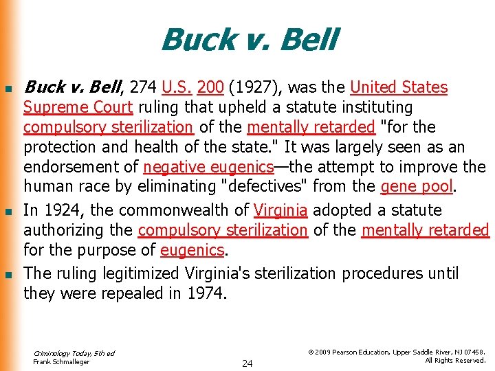 Buck v. Bell n n n Buck v. Bell, 274 U. S. 200 (1927), Buck v. Bell n n n Buck v. Bell, 274 U. S. 200 (1927),