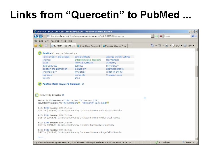 Links from “Quercetin” to Pub. Med. . . Links from “Quercetin” to Pub. Med. . .