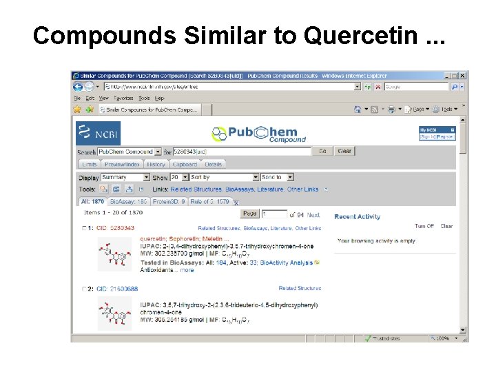 Compounds Similar to Quercetin. . . Compounds Similar to Quercetin. . .
